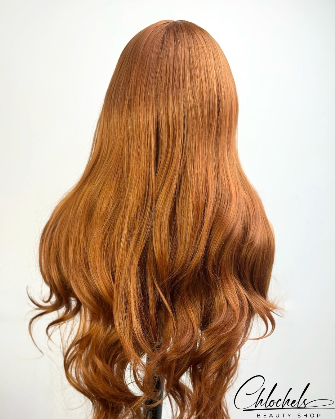 Perruque Lisse Ondulée Cuivrée – Lumière & Élégance Naturelle