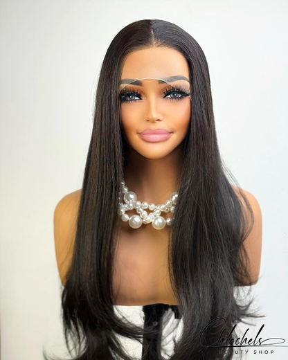 Perruque Lisse Noire – Effet Naturel & Élégance Absolue