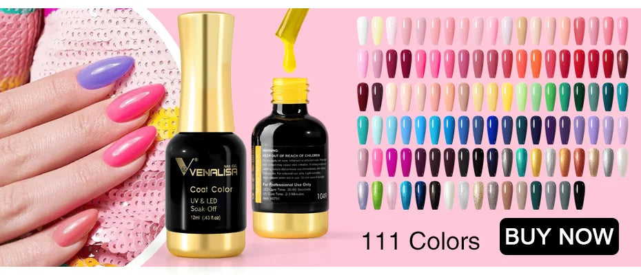 Venalisa Color Nail Gel Polish Kit  Jelly Pink Semi-transparent HEMA FREE Self Leveling Nude Natural Pink Nail Manicure Set