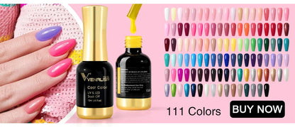Venalisa Color Nail Gel Polish Kit  Jelly Pink Semi-transparent HEMA FREE Self Leveling Nude Natural Pink Nail Manicure Set
