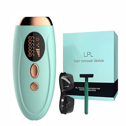 Portable IPL Laser Epilator 999999 Flashes - Painless, Permanent Hair Removal for Women’s Body and Bikini Line