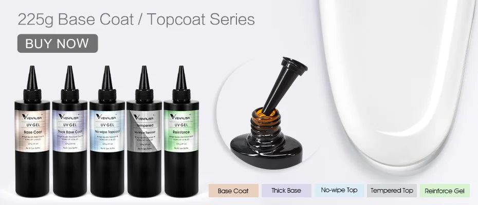 Venalisa Color Nail Gel Polish Kit  Jelly Pink Semi-transparent HEMA FREE Self Leveling Nude Natural Pink Nail Manicure Set